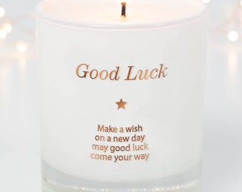 Good Luck Candle, Good Luck Gift Idea, Good Luck Exams, Best Wishes Gift, Moving Out, Make A Wish For Good Luck, Candle, Scented Candles