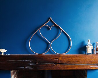 Double Heart | Copper wall feature | Sculpture