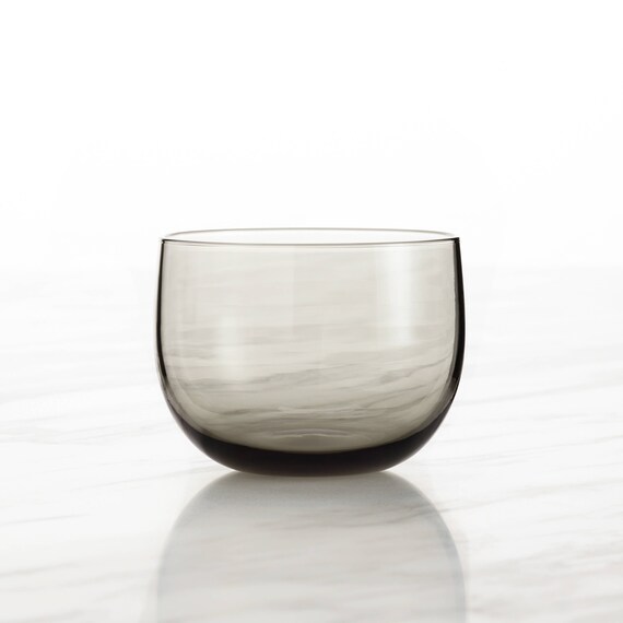 Hand Blown Glass Whiskey Glasses in round shape