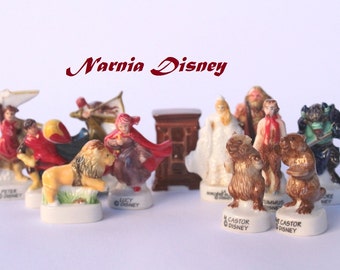 Narnia Disney/Bean Fève -12 figurines- Hand painted - Porcelain/ ceramic figurines - Collection - Fabophilie