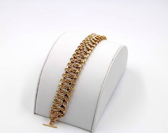 Silver and 14k Gold Fill Garter Bracelet