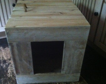 Animal House, Rustic Animl House, Rustic Cat House, Rustic Dog House, Rustic Cat Litter Box, Primitive Cat House, Primitve Dog House