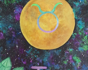 Taurus - Giclee Fine Art Print Space Zodiac Astrology Wall Decor