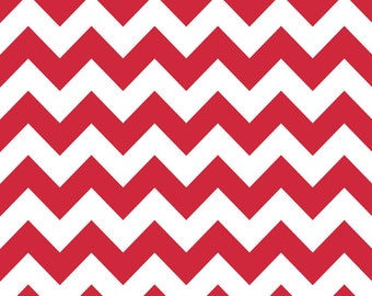 Riley Blake Designs, Medium Chevron in Red (C320 80)