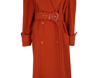 GEORGES RECH Full Length Burnt Orange Coat (L)