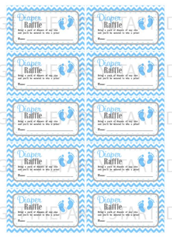 diaper raffle tickets printable baby shower raffle tickets