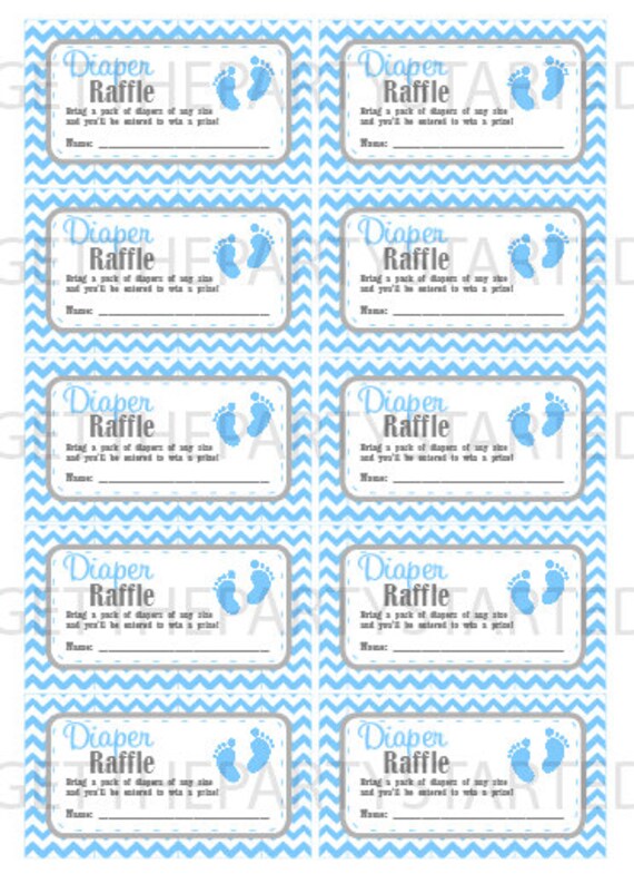 DIAPER RAFFLE TICKETS Printable Baby Shower Raffle Tickets DIAPER RAFFLE TICKETS Printable Baby Shower Raffle Tickets
