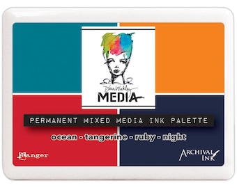 Ranger - Dina Wakley Distress Mixed Media Ink Palette - Archival Ink, #AMP47711