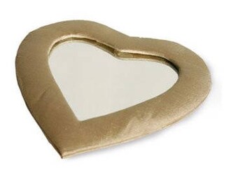 Champagne Ivory Thail Silk Mirror