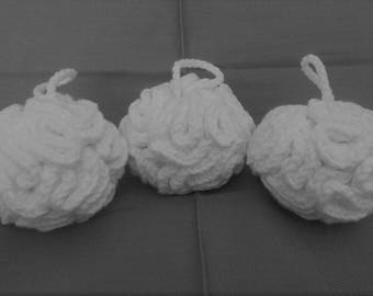 Mini Cotton Bath Puff in your choice of color - Washable Shower Pouf - Child's Cotton Bath Sponge - Gifts for Her