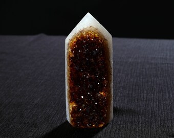 Citrine Crystal Druze Cluster Tower, Brazil