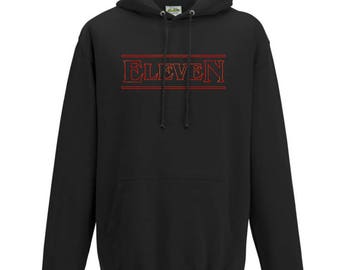 Stranger Things Eleven Hoodie Sweater Sweatshirt Pullover Stranger Things Gift Kids Hoodie Friends Don't Lie Bitchin Hawkins Mileven happy