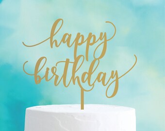 happy birthday : cake topper