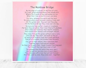Playful image within rainbow bridge poem printable version Magic image within rainbow bridge poem printable version