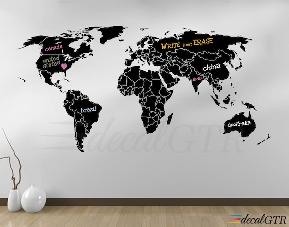 Country Capital Cities City Names Words Decal Wall Art Sticker Picture