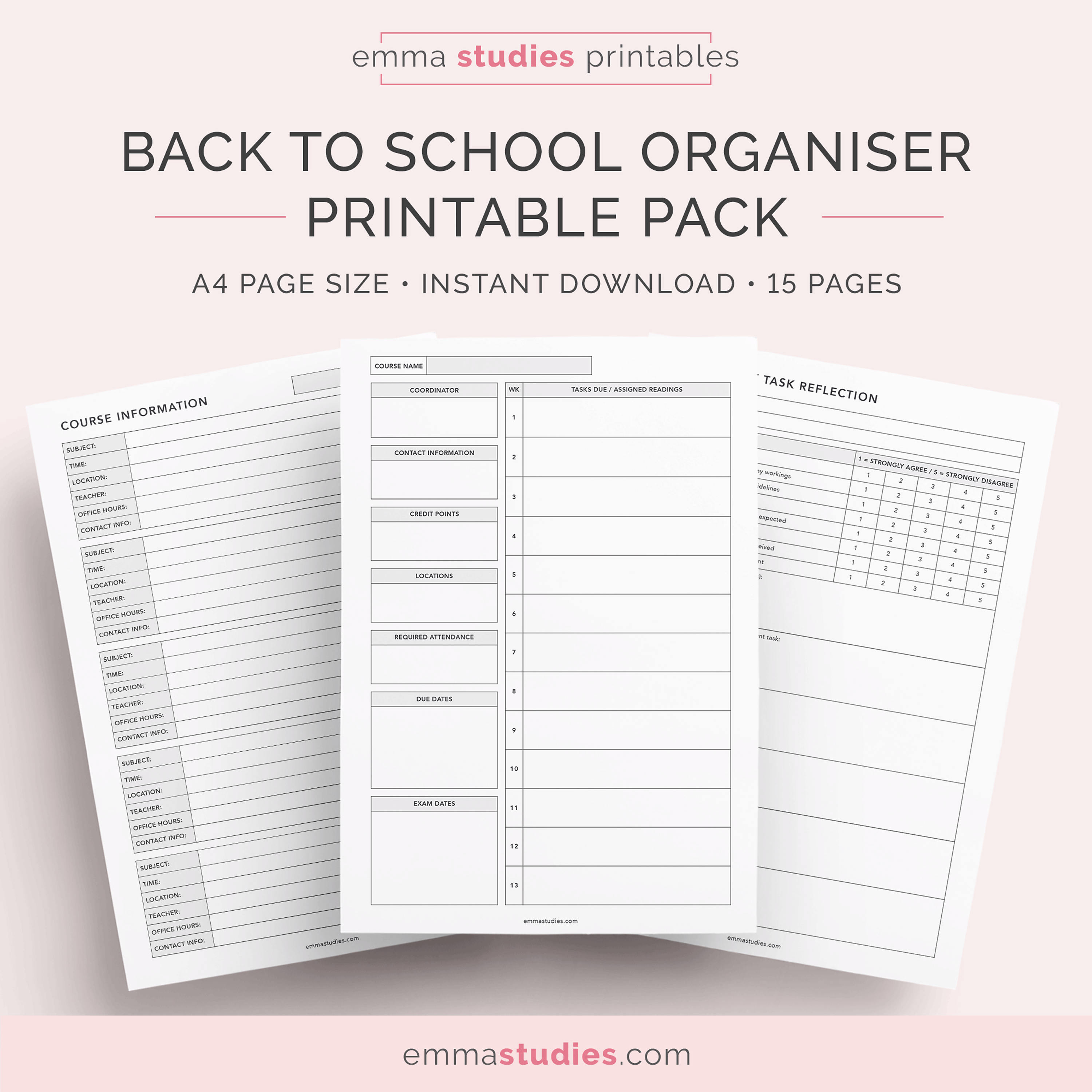 college semester planner college semester planner