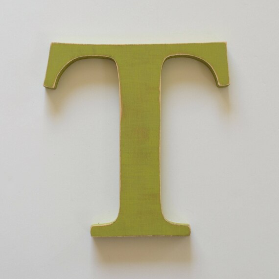 Wooden Letter T 12 inch Nursery Letter Wood Letter