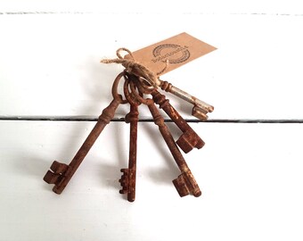 Vintage French rustic old keys * vintage keys * farmhouse keys