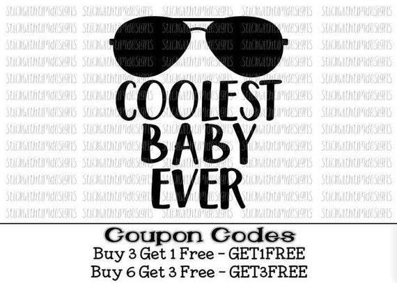 Coolest Baby Ever svg Baby Boy svg Hipster Svg PNG Files svg