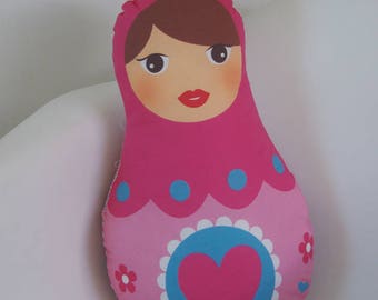 Matryoshka pillow pink