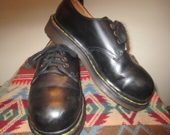 Vtg Doc Marten Black Oxfords Size UK 4 US 6 Made In England