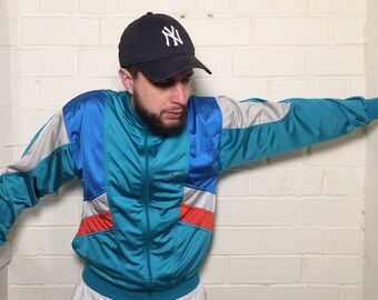 Vintage 90s Windbreaker / Tracksuit | Vintage Track Top | Vintage Tracksuit | Old School Tracksuit | Multicolor Tracksuit Jacket