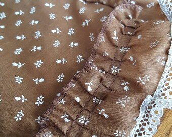 Vintage Curtains, Retro Curtains, Vintage Kitchen, Window Panels, Vintage Curtain, Linen, Brown Curtains, Kitchen Curtains, Floral Curtain