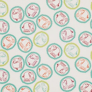 76047 Free Spirit Valori Wells Bridgette Lane - Elephants in Blueberry color-1/2 yard