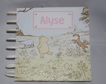 Classic Winnie the Pooh Personalized 8 x 8 Photo/Scrapbook for Girl