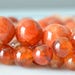 Natural Fire Agate Semi Precious Gemstone Beads Half Strand Natural Red Color Round Shape Size 14mm & 20mm #2016