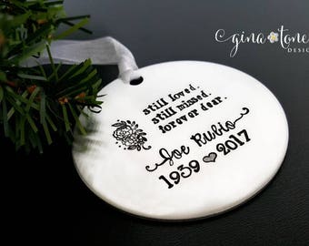 Memorial Ornament, Personalized Christmas Ornament, In Memory of Ornament, Memorial Gift, Remembrance Gift, Bereavement Gift, Sympathy Gift