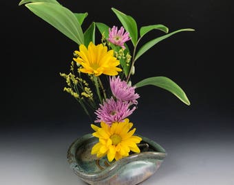 Flower Dish - Ikebana Flower Dish - Flower Tray - Ikebana Flower Vase - Handmade Stoneware Flower Dish