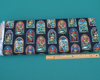 2 Yards Nintendo Cotton Fabric The Legend of Zelda Stained Glass