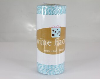 Turquoise Baker's Twine 240 Yards Full Spool 4 Ply Cotton