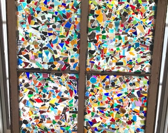 Stain Glass Mosaic Old Window Art Decoration