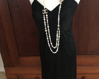 38 / Deena / Black Full Slip / Vintage Lingerie / Large