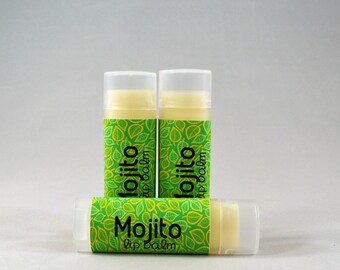 Mojito Lip Balm, Mojito Chapstick, Mojito Lip Butter, Mint And Lime Lip Balm, Organic Lip Balm