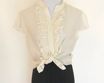 Vintage 1980’s Women’s Ruffled Summer Top