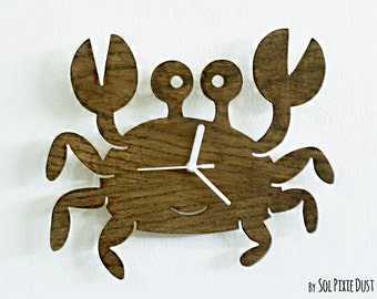 Cute Crab - Wooden Wall Clock
