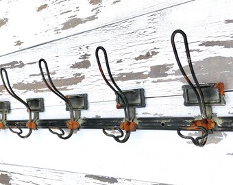 Coat Rack - Coat Hooks - Entry Way Hook - Vintage Hooks - Primitive Hooks - Farmhouse Hooks - Mudroom Decor - Wire Hooks - Double Hooks