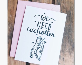 Friendship Anniversary linocut card