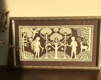 Adam and Eve - paper cutting