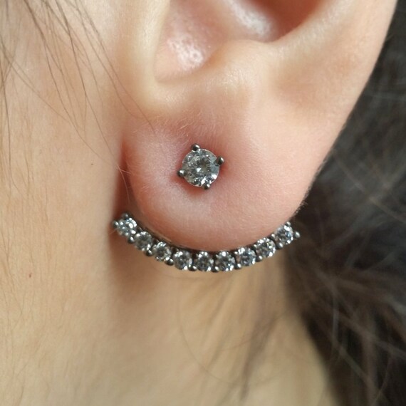 2.2mm Ear jacket Silver ear jacket Gold ear jacket Double