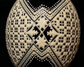 Hand painted ostrich egg