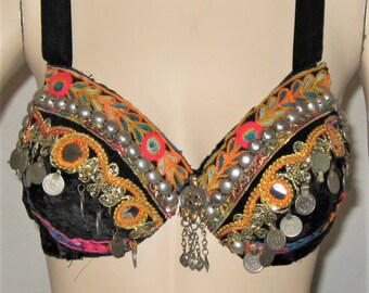 TBR10 Tribal belly dance bra B/C cup,Tribal kuchi bra,Tribal belly dance top,Tribal coin bra,Tribal gypsy ATS bra top,Tribal fusion bra top