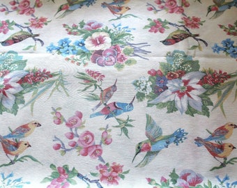 Fabric upholstery 50 x 70 cm birds
