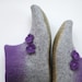 Felted ankle boots, felt wool slippers, grey slippers, purple shoes, warm shoes, women boots, winter shoes, warm gift CUSTOM MADE any colors
