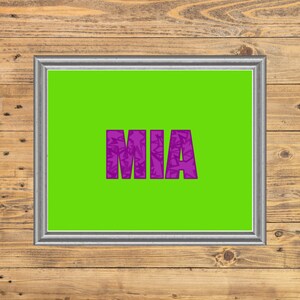 Mia name art | Etsy