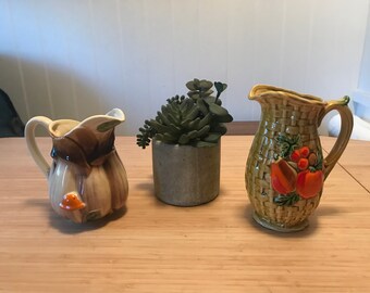 Vintage Pitchers From Lefton And Homco