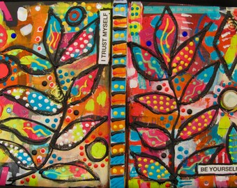Hand painted journal Be yourself